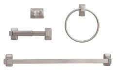 Harney Hardware Sea Breeze Satin Nickel Bathroom Hardware Set Bathroom Hardware Sets