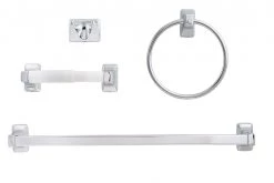 Harney Hardware Sea Breeze Chrome Bathroom Hardware Set