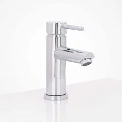 Harney Hardware Single Hole Contemporary / Modern Bathroom Sink Faucet, 7 In. High Plumbing Fixtures