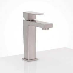 Harney Hardware Single Hole Contemporary / Modern Bathroom Sink Faucet, 7 In. High