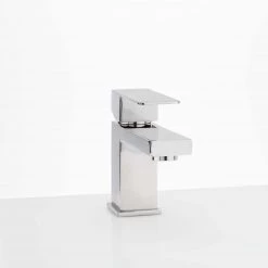 Harney Hardware Plumbing Fixtures Single Hole Contemporary / Modern Bathroom Sink Faucet, 5 In. High