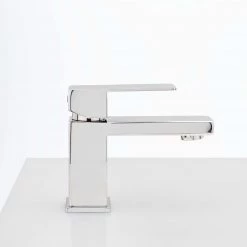 Harney Hardware Plumbing Fixtures Single Hole Contemporary / Modern Bathroom Sink Faucet, 5 In. High