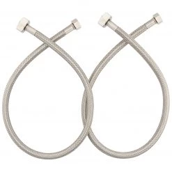 Harney Hardware Plumbing Fixtures Bathroom Sink Faucet Supply Lines, 24 In. Long, Pair Packed