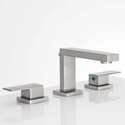 Harney Hardware Wide Spread Contemporary / Modern Bathroom Sink Faucet, 8 In. Wide Plumbing Fixtures