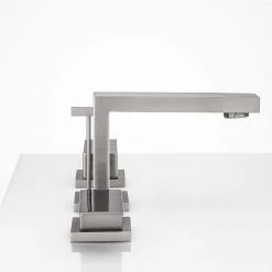 Harney Hardware Wide Spread Contemporary / Modern Bathroom Sink Faucet, 8 In. Wide Plumbing Fixtures